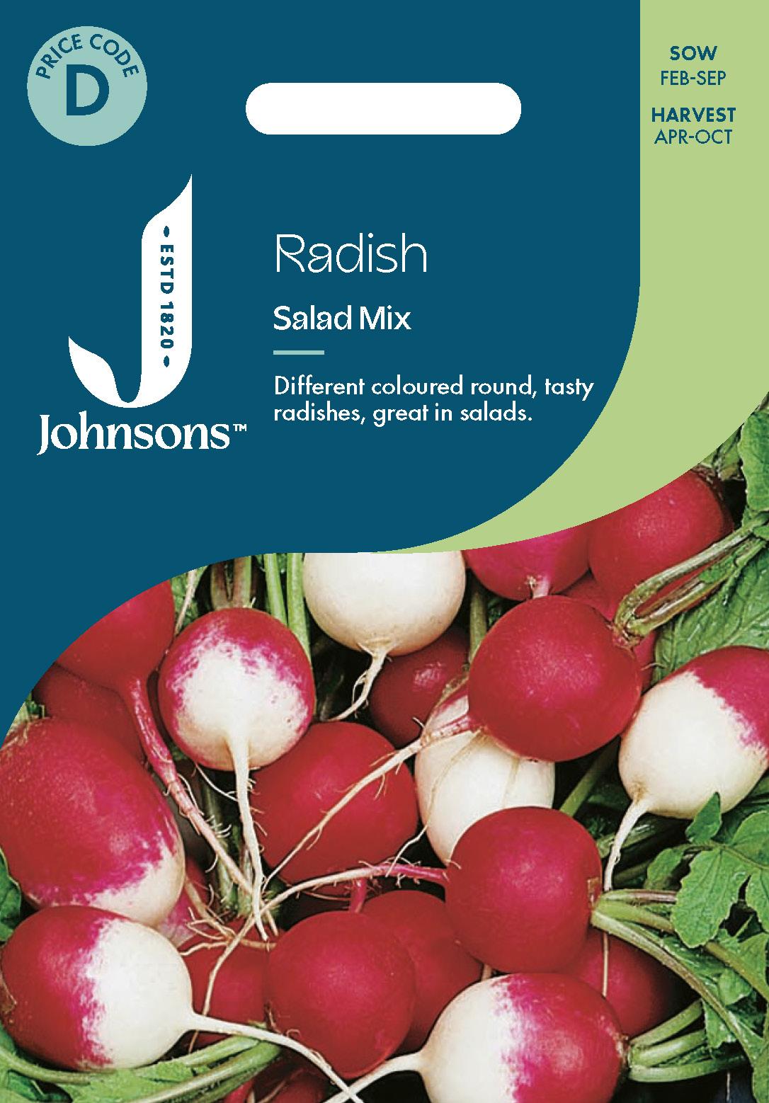 Johnsons - Radish Salad Mix - 500 Seeds
