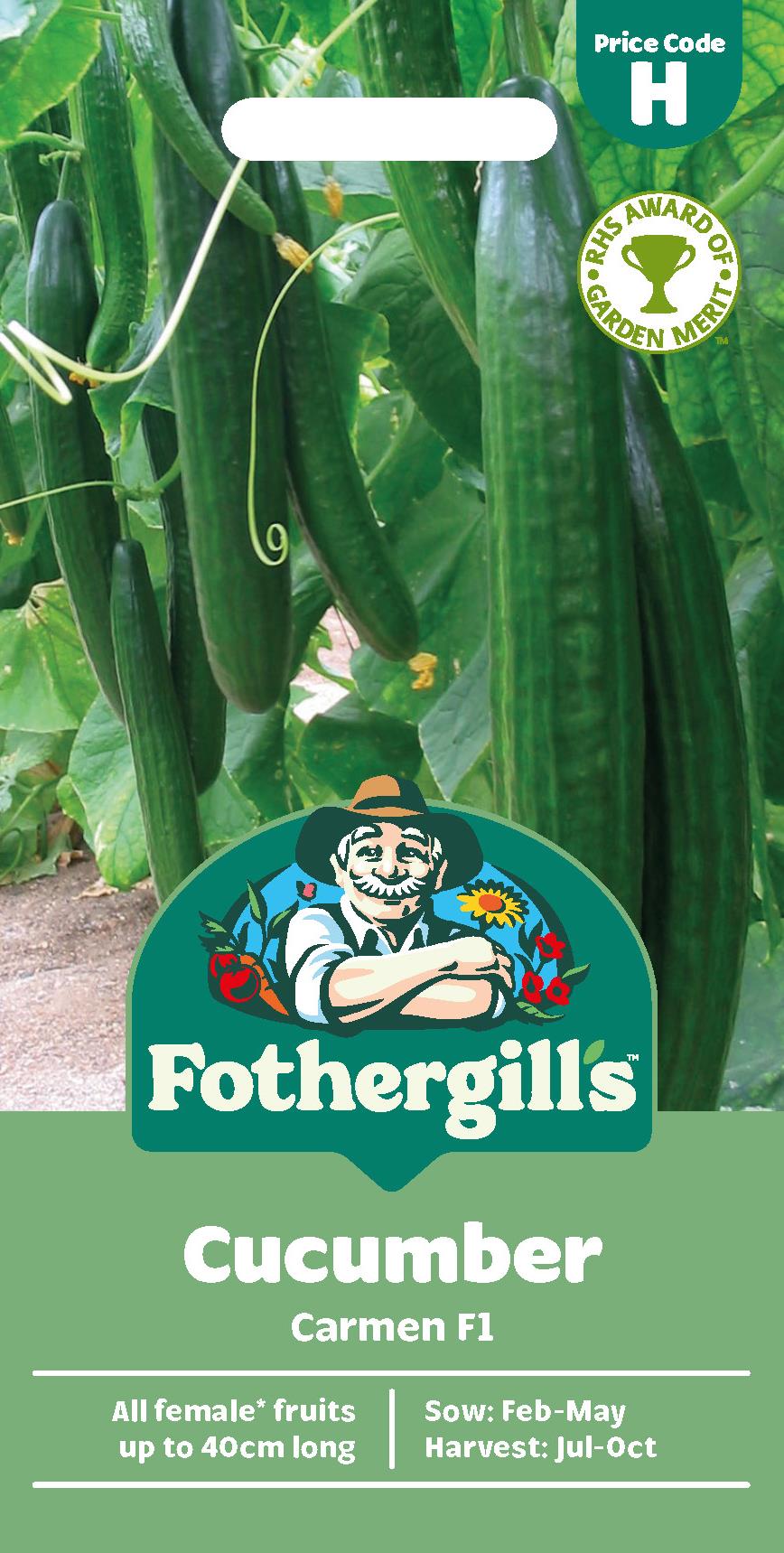 Fothergills Cucumber Carmen F1 Seeds