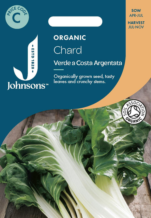 Johnsons - Organic Vegetable - Chard Verde a Costa Argentata - 125 Seeds