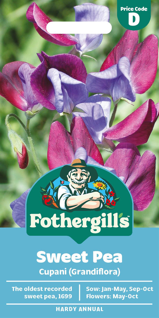 Fothergills Sweet Pea Cupani (Grandiflora) Seeds