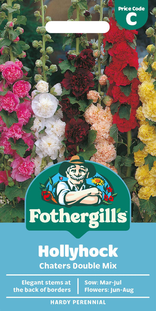 Fothergills Hollyhock Chaters Double Mix Seeds