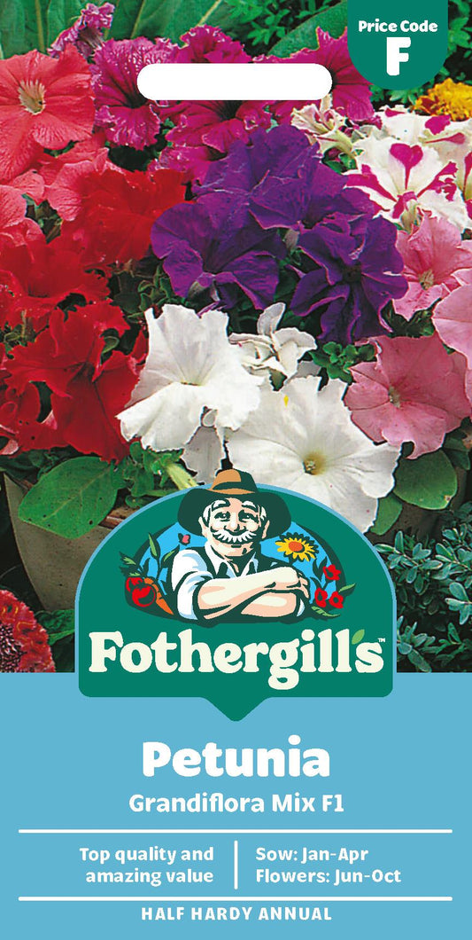 Fothergills Petunia Mr F'S Grandiflora Mix F1 Seeds