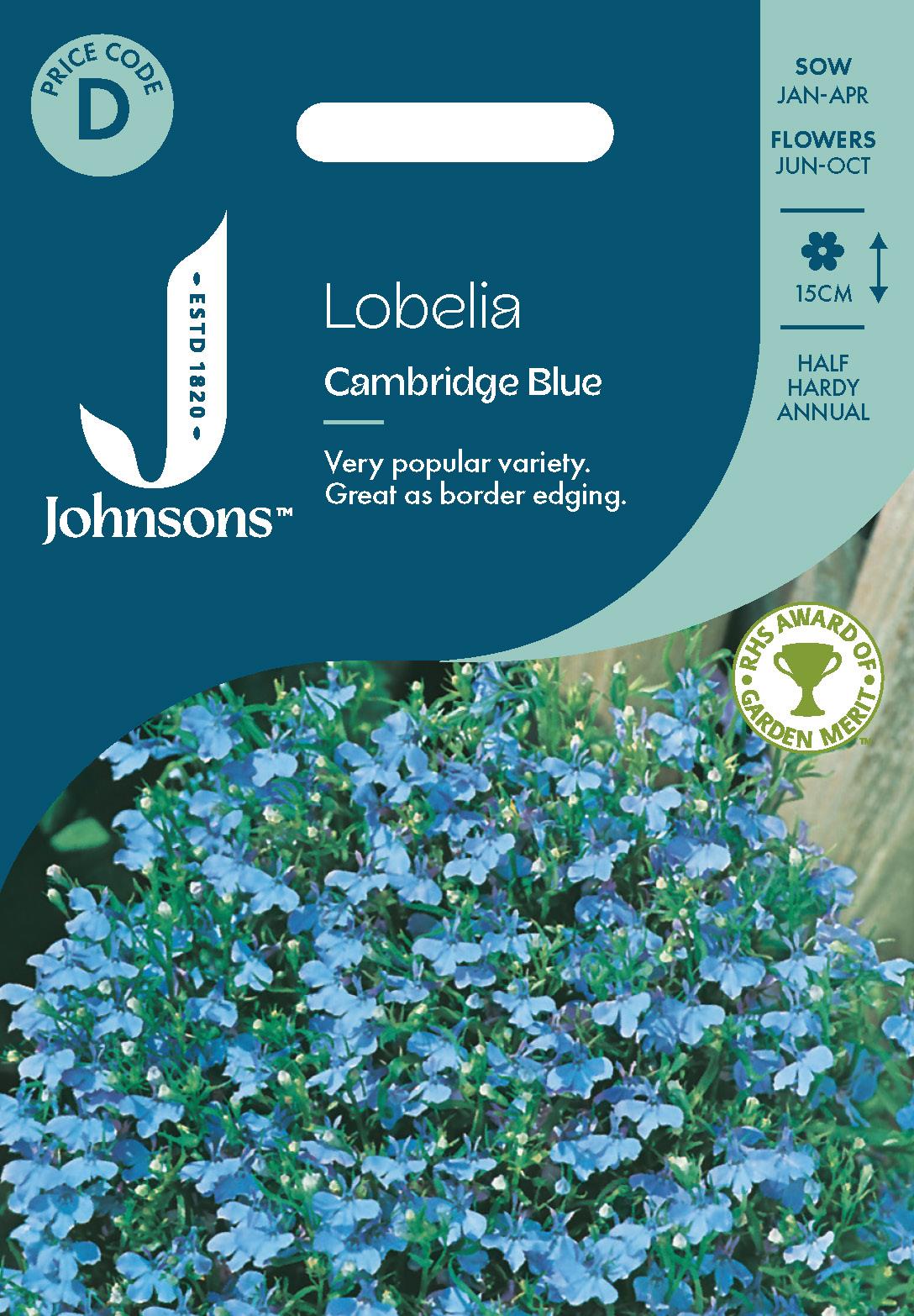 Johnsons - Lobelia Cambridge Blue - 2500 Seeds