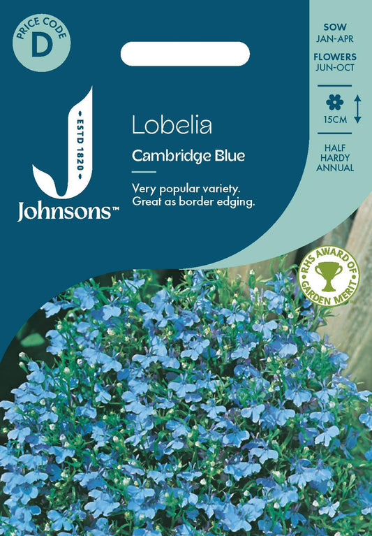 Johnsons - Lobelia Cambridge Blue - 2500 Seeds