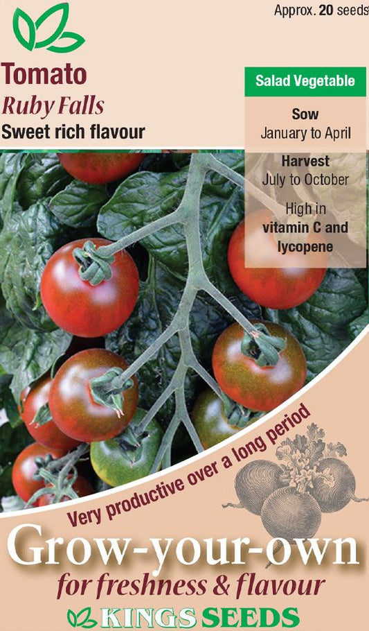 Kings Seeds Tomato Ruby Falls Seeds