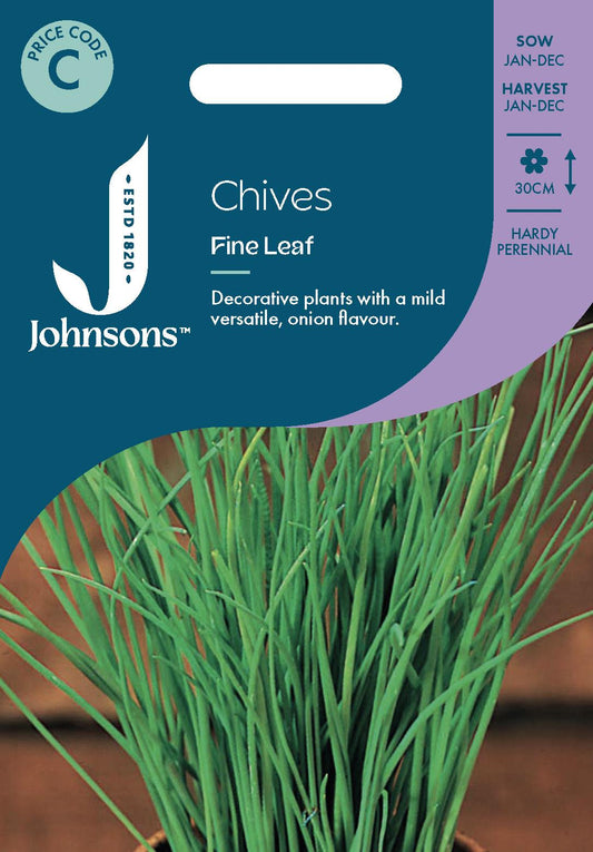 Johnsons - Herb - Chives Fine Leaf - 500 Seeds