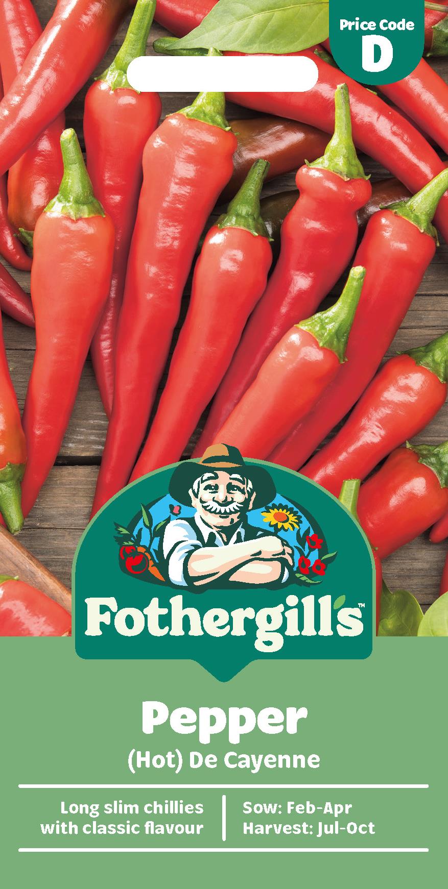 Fothergills Pepper (Hot) De Cayenne Seeds