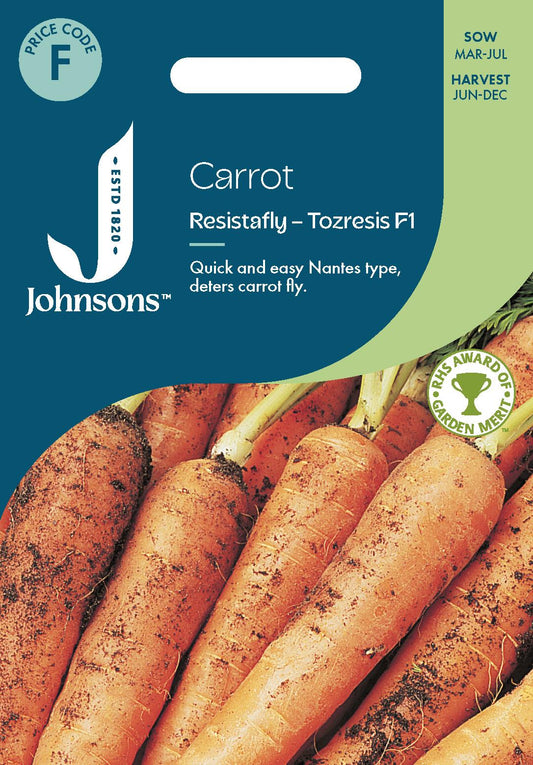 Johnsons - Carrot Resistafly - Tozresis F1 - 350 Seeds