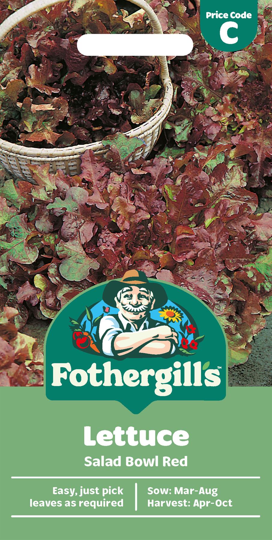 Fothergills Lettuce Salad Bowl Red Seeds