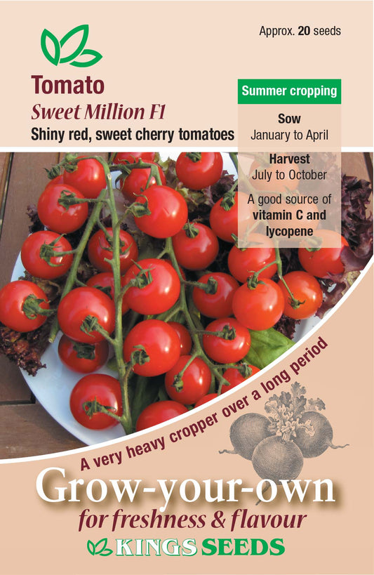 Kings Seeds Tomato Sweet Million F1 Hybrid 20 Seeds