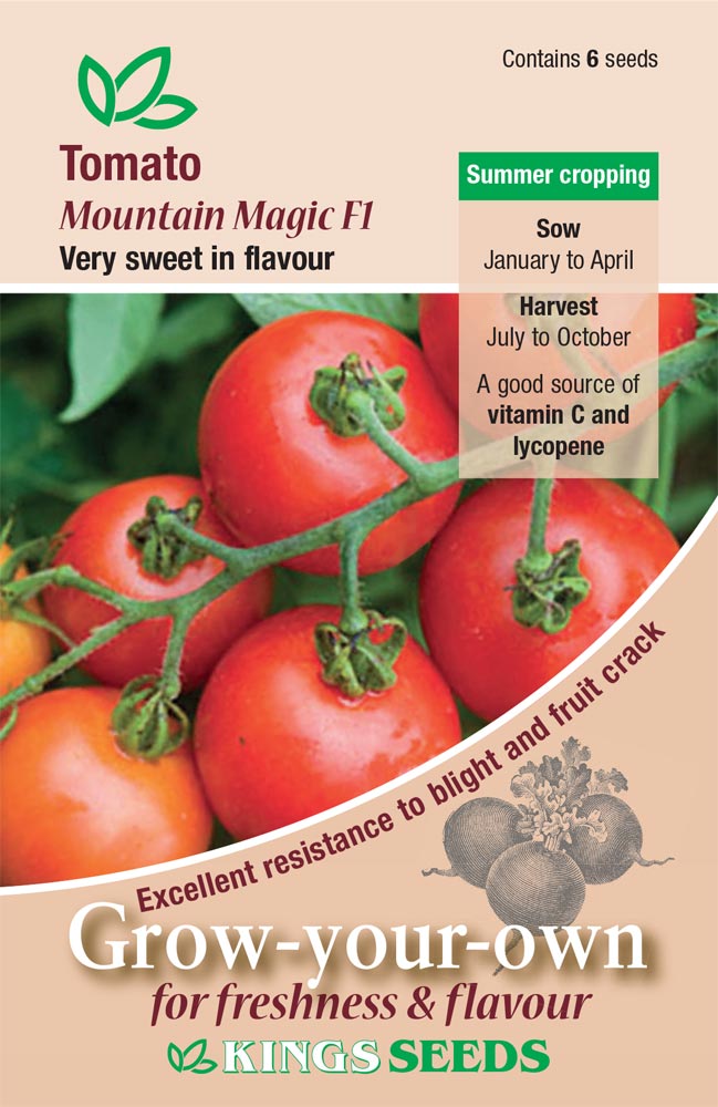 Kings Seeds Tomato Mountain Magic F1 Hybrid 6 Seeds