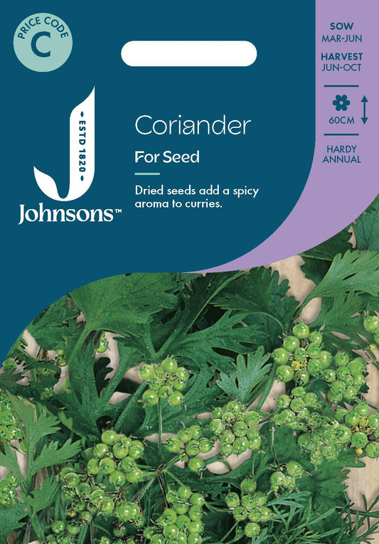 Johnsons - Herb - Coriander for Seed - 150 Seeds