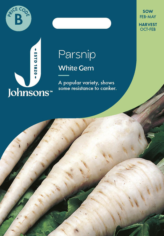 Johnsons - Parsnip White Gem - 500 Seeds