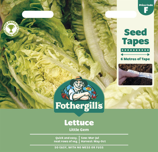 Fothergills Tape Lettuce Little Gem Seeds