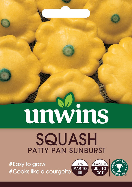 Unwins Squash Sunburst Patty Pan 10 Seeds
