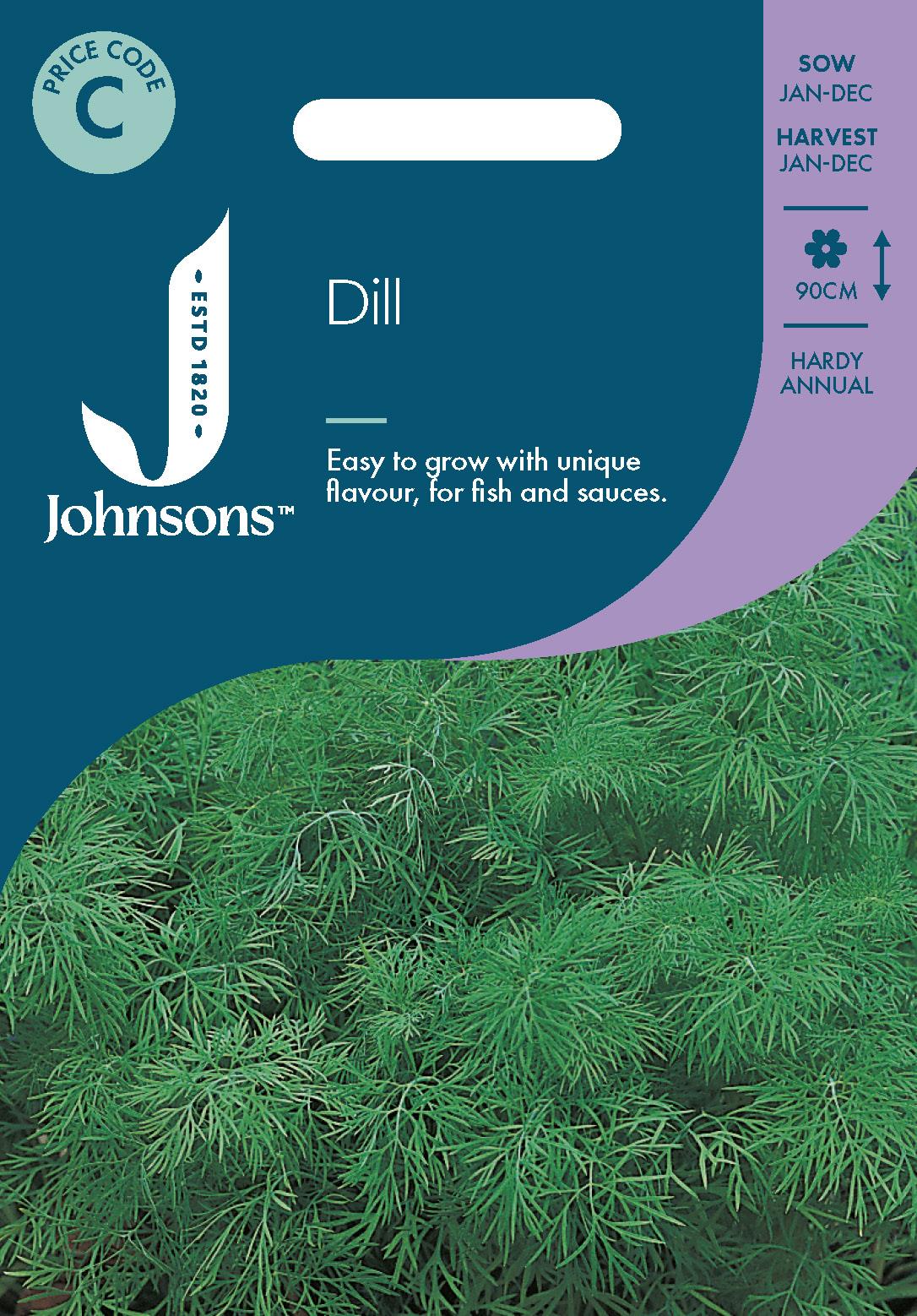 Johnsons - Herb - Dill - 500 Seeds