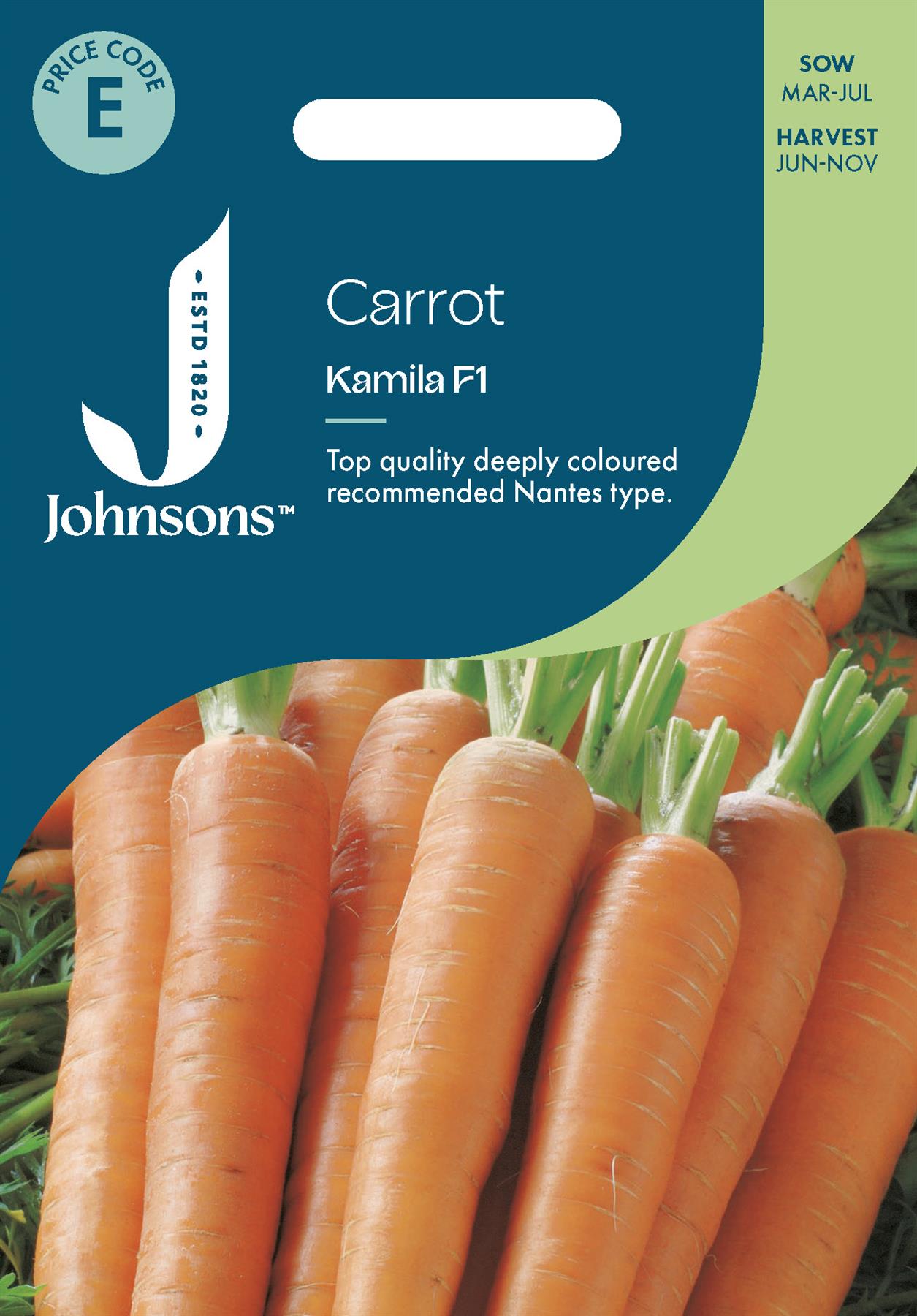 Johnsons - Carrot Kamila F1 - 500 Seeds