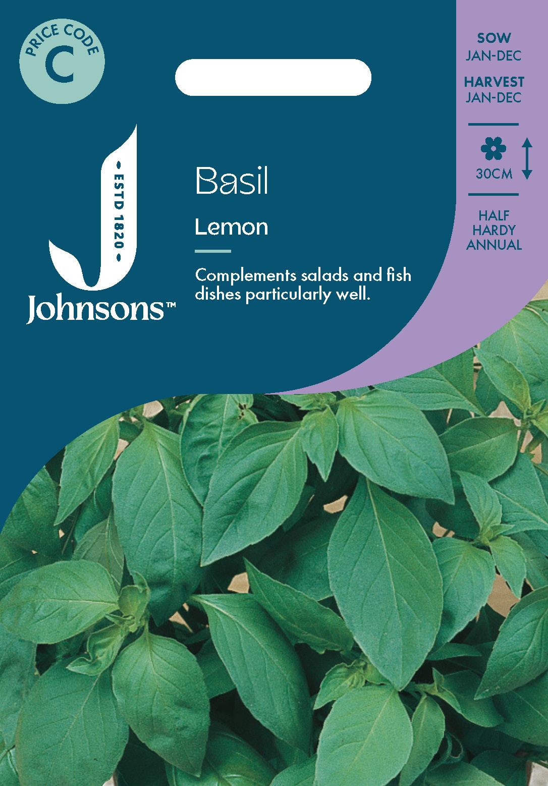 Johnsons - Herb - Basil Lemon - 300 Seeds
