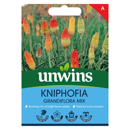 Unwins Flower Kniphofia Grandiflora mix - 50 Seeds