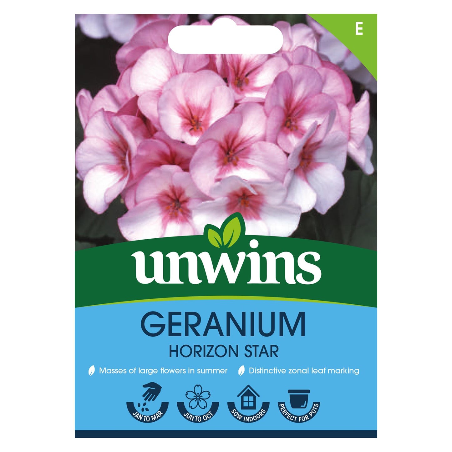 Unwins Flower Geranium Horizon Star - 8 Seeds