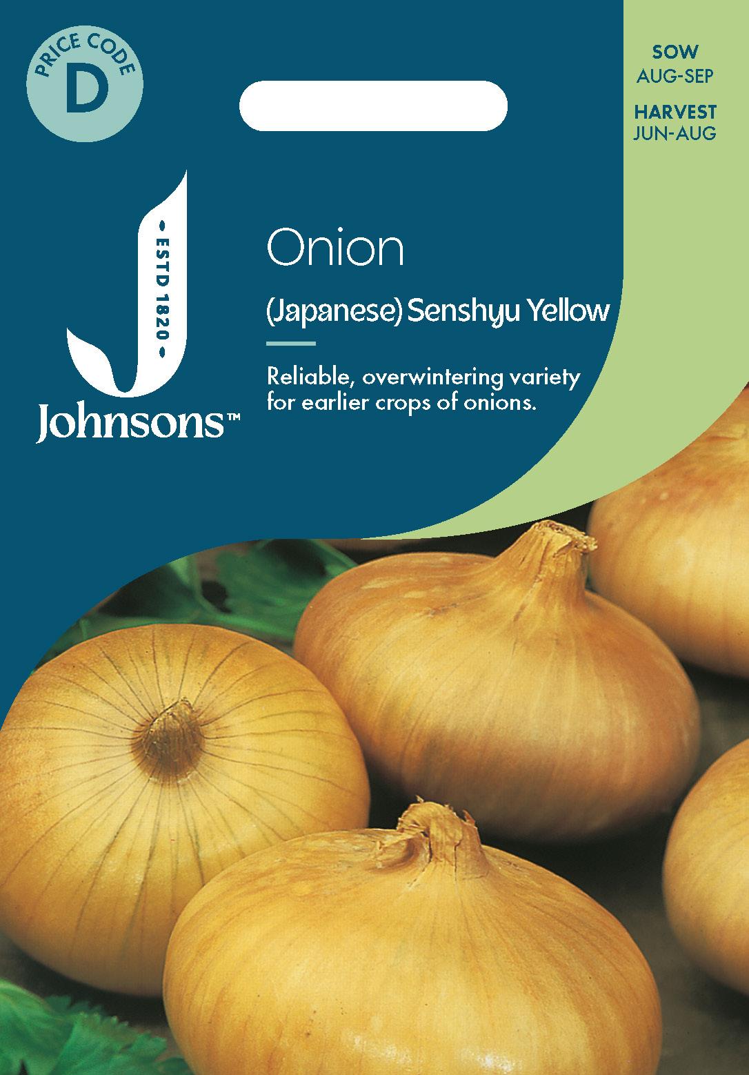Johnsons - Onion (japanese) Senshyu Yellow - 250 Seeds
