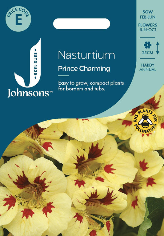 Johnsons - Nasturtium Prince Charming - 25 Seeds