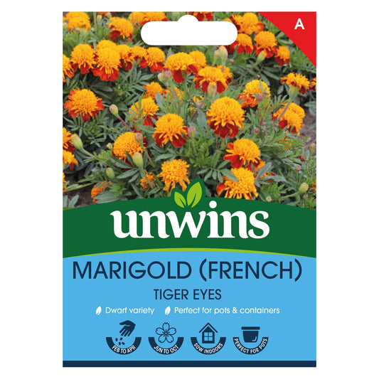 Unwins Flower French Marigold Tiger Eyes - 250 Seeds