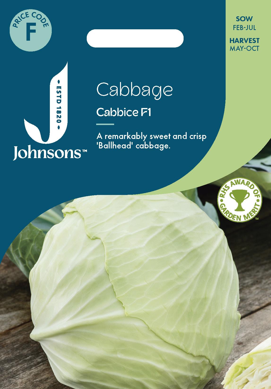 Johnsons - Cabbage Cabbice F1 - 30 Seeds