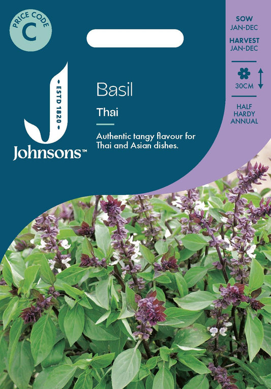Johnsons - Herb - Basil Thai - 300 Seeds