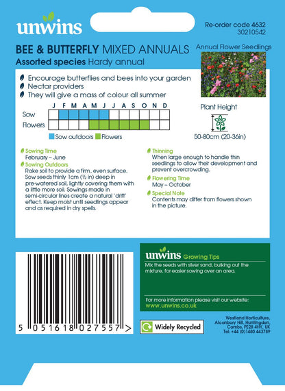 Unwins Bee & Butterfly Mix 1.5g Seeds