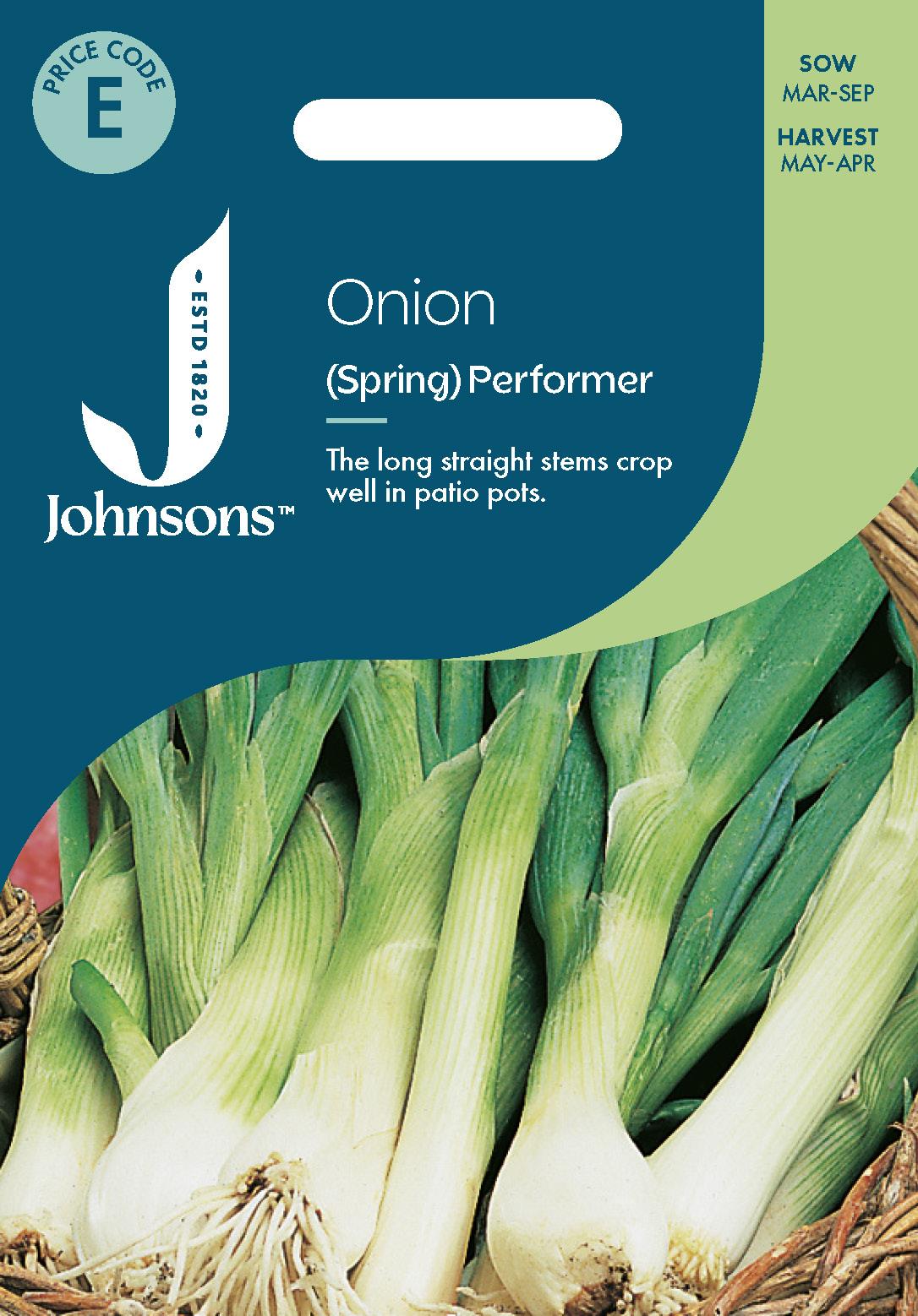 Johnsons - Onion (spring) Performer - 250 Seeds