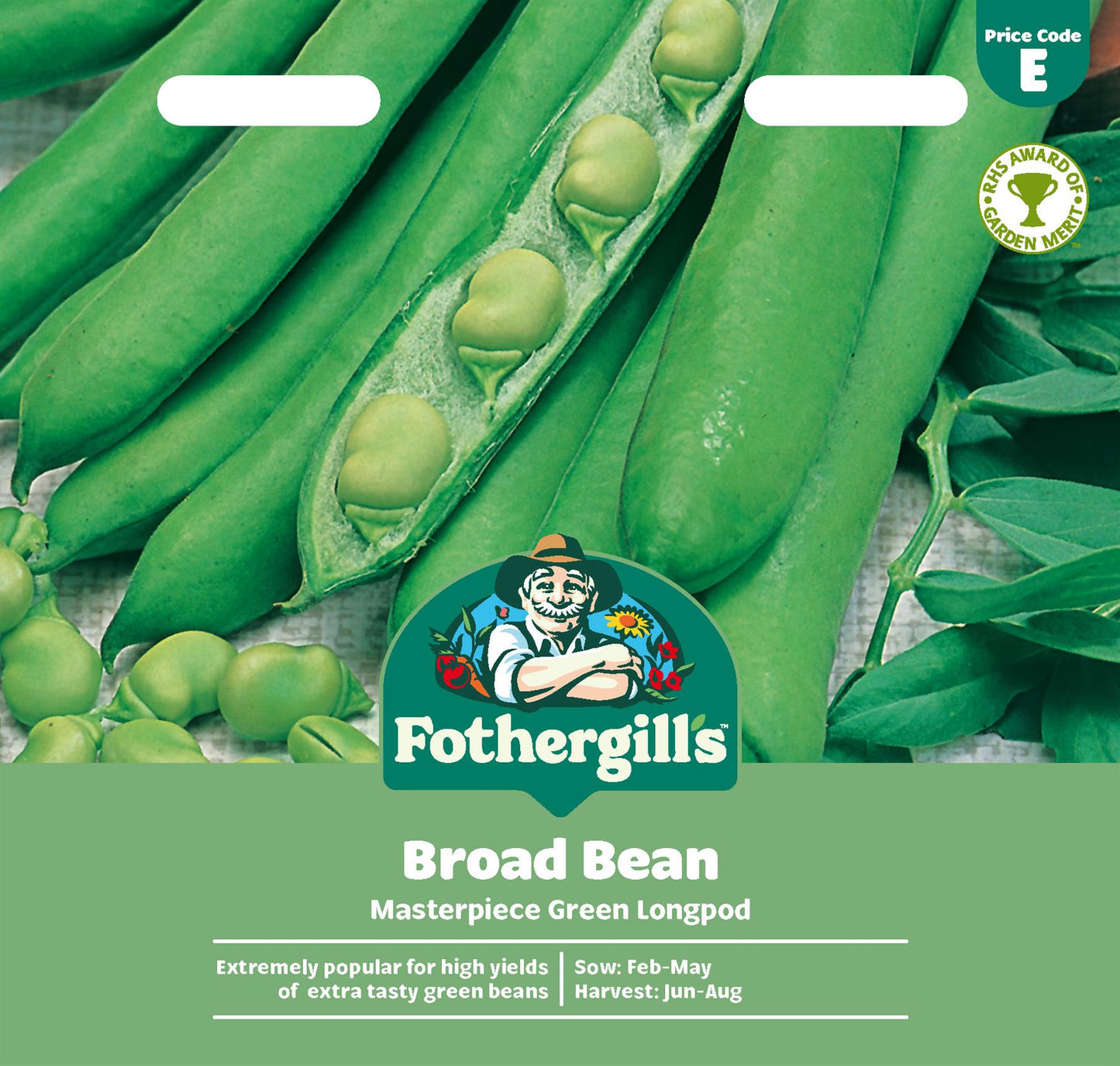 Fothergills Broad Bean Masterpiece Green Longpod Seeds