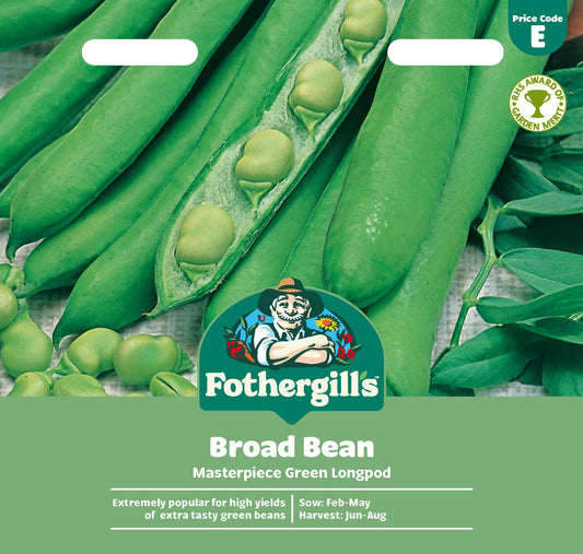 Fothergills Broad Bean Masterpiece Green Longpod Seeds