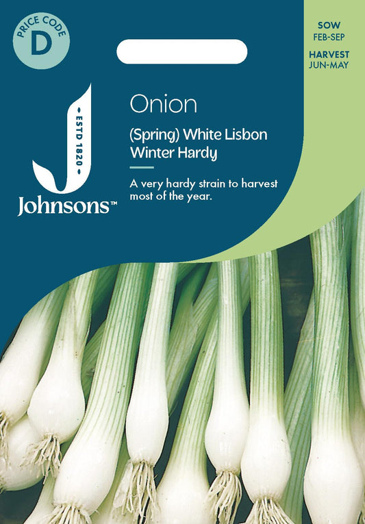 Johnsons - Onion (spring) White Lisbon Winter Hardy (spring) - 600 Seeds