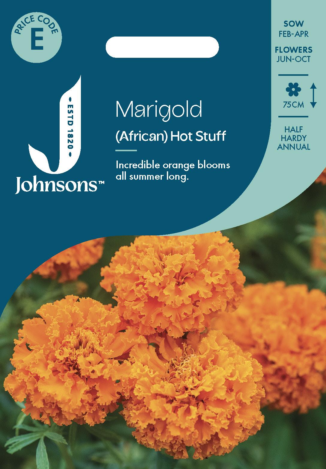 Johnsons - African Marigold Hot Stuff - 30 Seeds