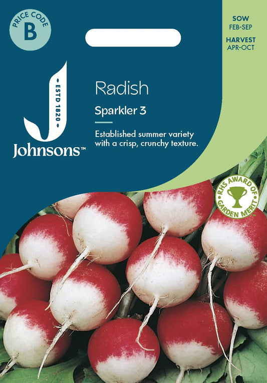 Johnsons - Radish Sparkler 3 - 750 Seeds