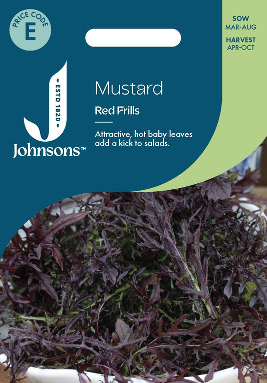 Johnsons - Mustard Red Frills - 350 Seeds