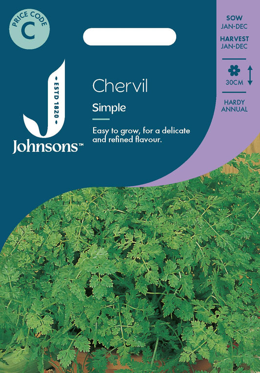 Johnsons - Herb - Chervil Simple - 1000 Seeds