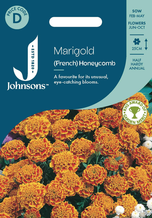 Johnsons - French Marigold Honeycomb - 100 Seeds