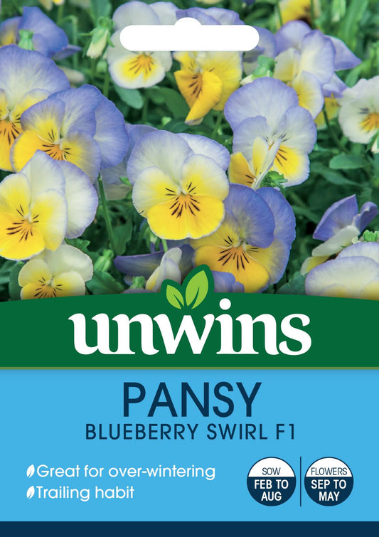 Unwins Pansy Blueberry Swirl 20 Seeds