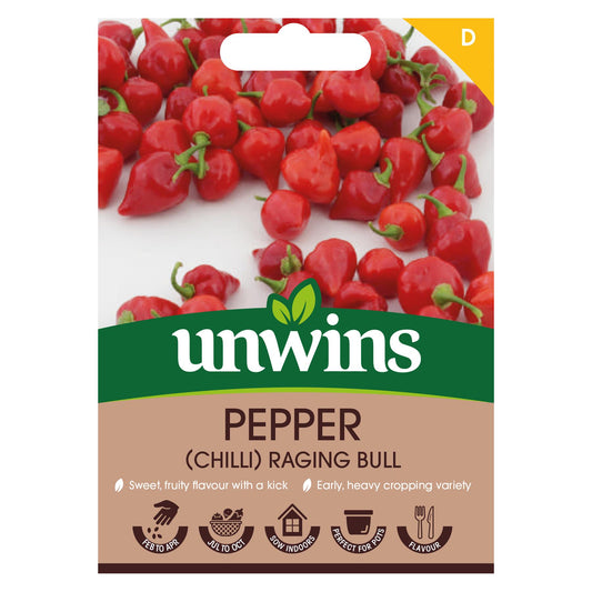 Unwins Vegetable Chilli Pepper Raging Bull - 6 Seeds