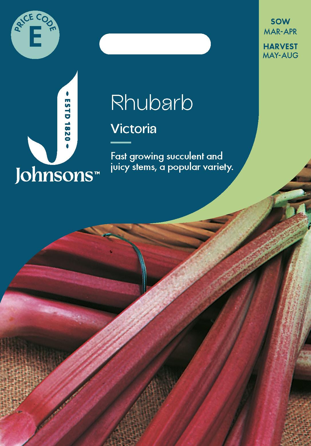 Johnsons - Rhubarb Victoria - 50 Seeds