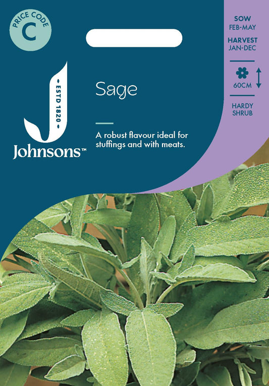 Johnsons - Herb - Sage - 75 Seeds
