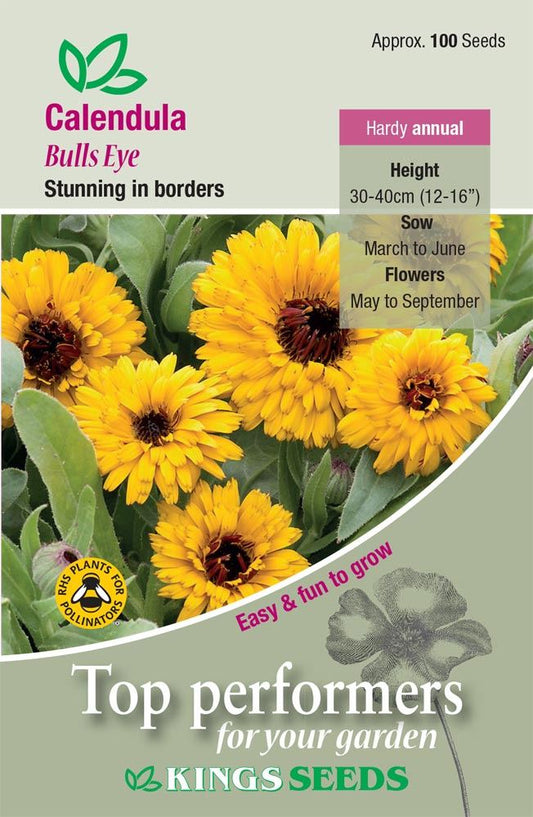 Kings Seeds  Calendula Bulls Eye Seeds