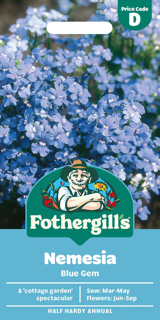 Fothergills Nemesia Blue Gem Seeds