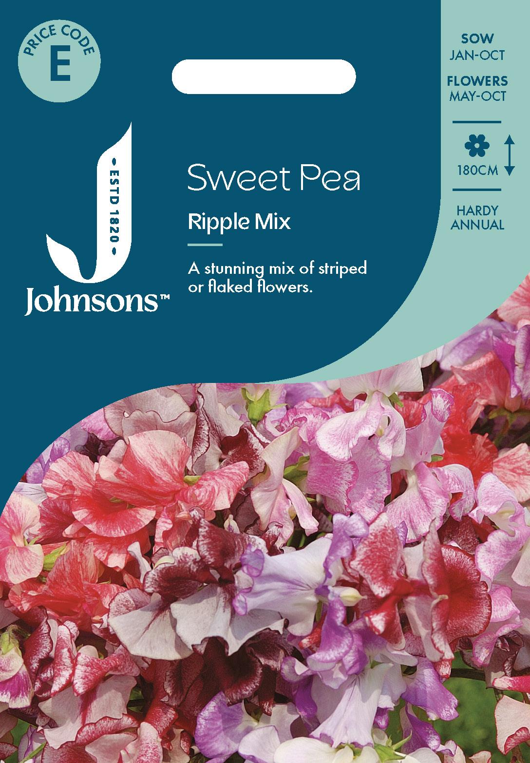 Johnsons - Sweet Pea Ripple Mix - 25 Seeds