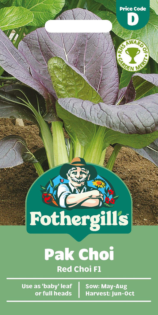 Fothergills Pak Choi Red Choi F1 Seeds