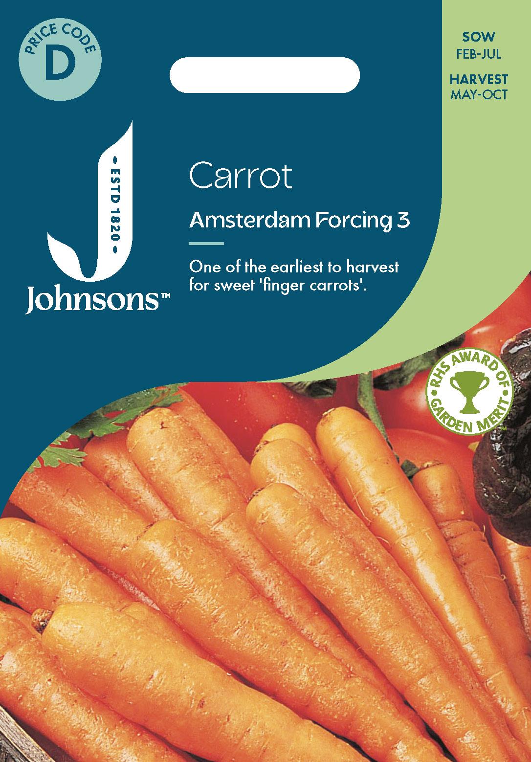 Johnsons - Carrot Amsterdam Forcing 3 - 2000 Seeds
