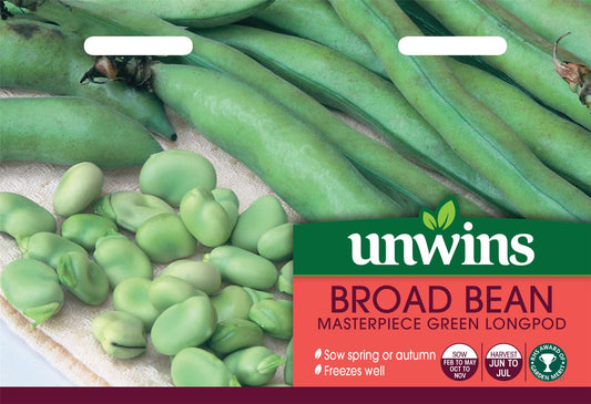 Unwins - Vegetable - Broad Bean Masterpiece Green Longpod Seeds