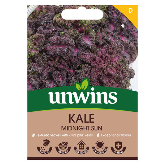 Unwins Vegetable Kale Midnight Sun - 25 Seeds